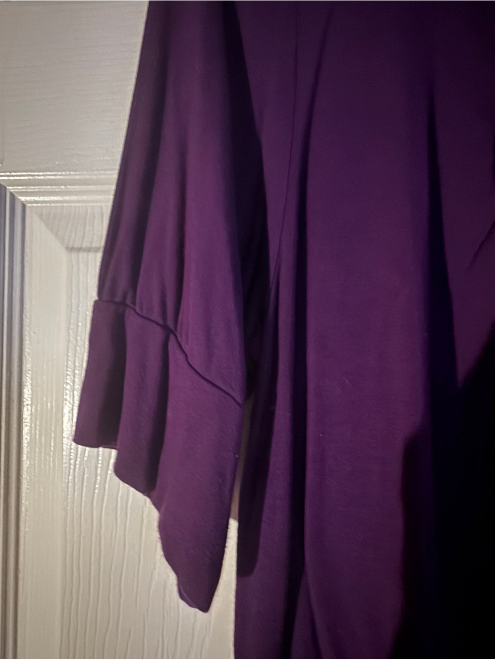 Women’s Knot-Front Tunic in Deep Purple - Picture 3 of 4